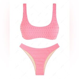 NEW✨ Pink ZAFUL Textured Bikini